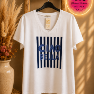 Tee-shirt Ciao Bella - Marine - TU2 du 44 au 48/50