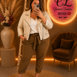 Veste Crème style perfecto simili cuir TU2 du 42-46