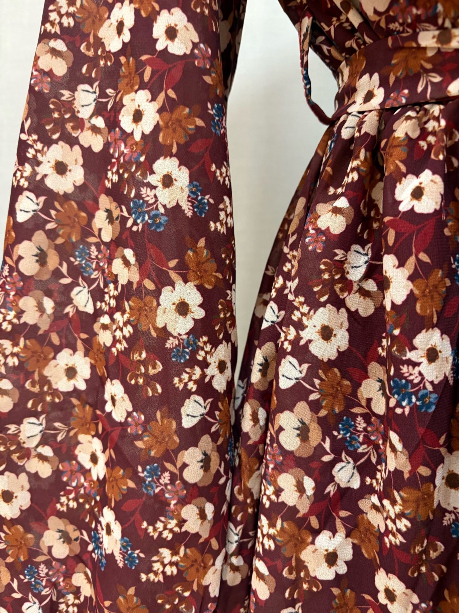 Robe courte imprimé Fleuri - Bordeaux - TU2 du 42-48 – Image 3
