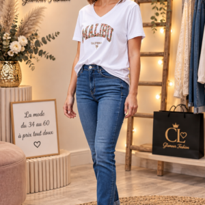 Tee-shirt Malibu - Blanc - TU1 du 36 au 42