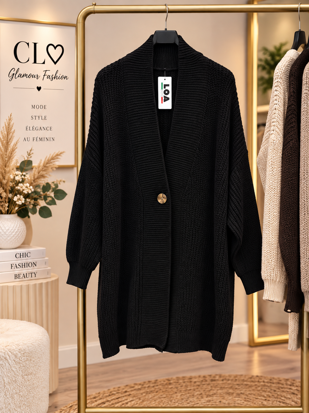 Gilet mi long Belle maille - TU GT – Image 4