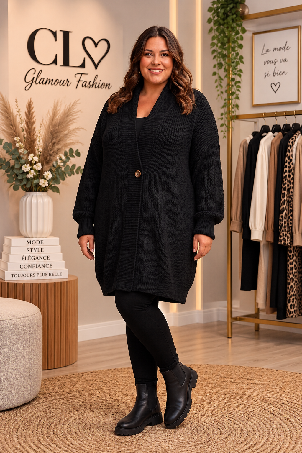 Gilet mi long Belle maille - TU GT – Image 3
