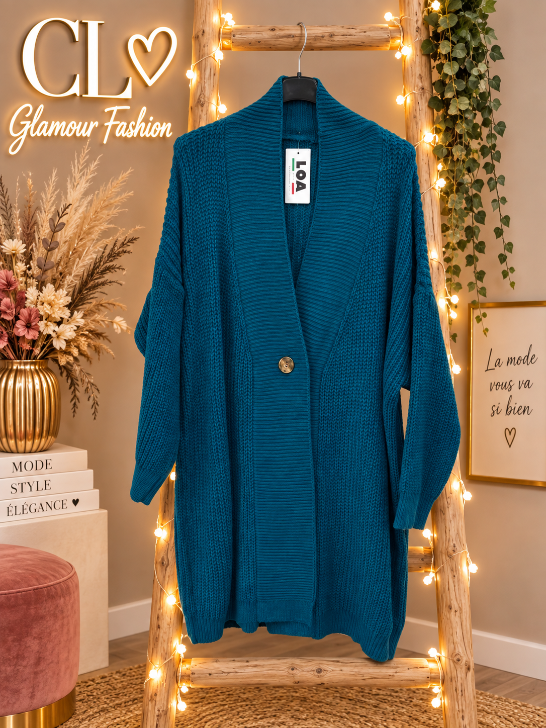 Gilet mi long Belle maille - TU GT – Image 2