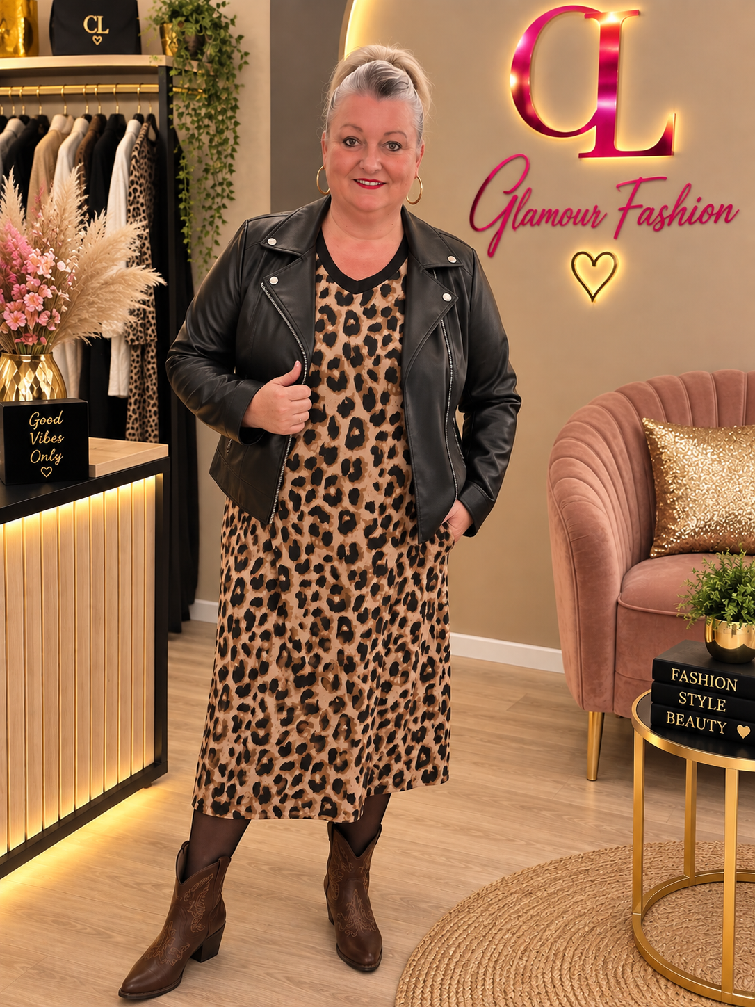 Robe 5C motif animalier - TU GT du 44 au 52 – Image 2