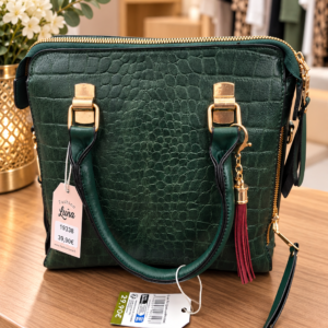 Sac à main effet peau crocodile