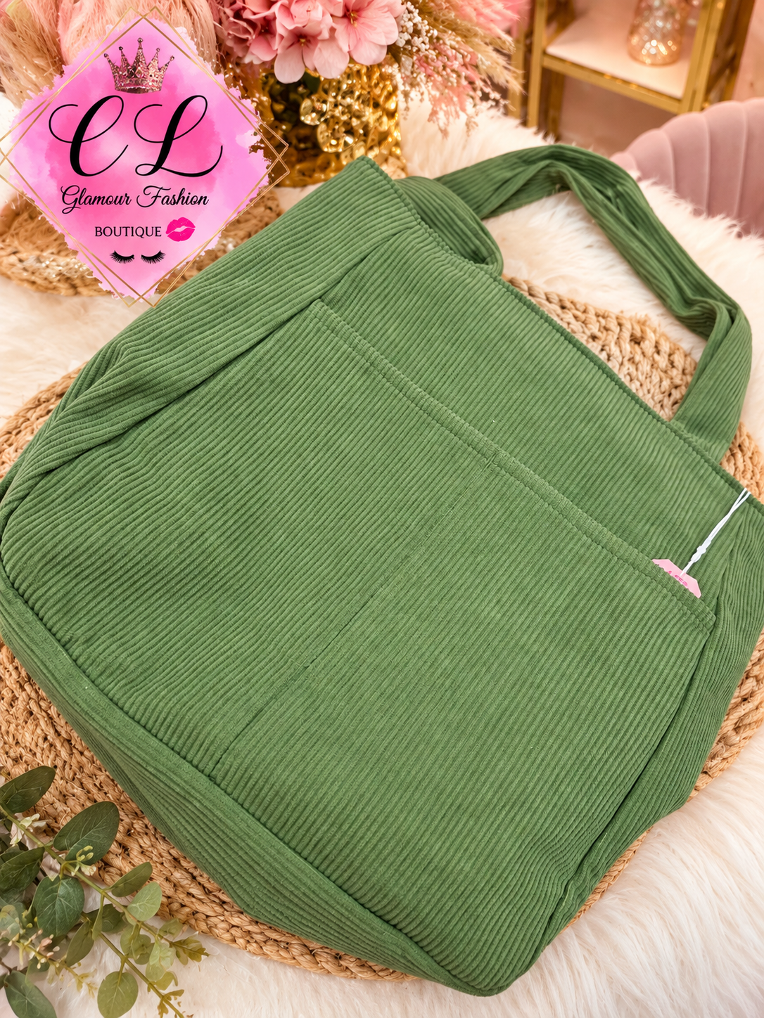 Sac velours côtelé avec 2 grandes poches – Image 7