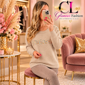 Pull J'adore 4 boutons épaules - TU 36/44